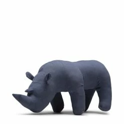 PUEBCO Home VINTAGE FABRIC STUFFED ANIMAL: RHINO
