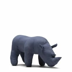 PUEBCO Home VINTAGE FABRIC STUFFED ANIMAL: RHINO