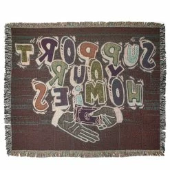 Bricks & Wood SUPPORT YOUR HOMIES THROW BLANKET Home