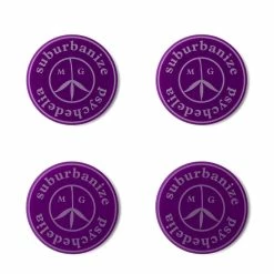 Mister Green SUBURBANIZE PSYCHEDELIA BONG COASTER (SET OF FOUR) Home