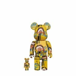 MEDICOM TOY BE@RBRICK ANDY WARHOL X JEAN-MICHEL BASQUIAT #3 100％ & 400％ SET