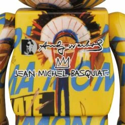 MEDICOM TOY BE@RBRICK ANDY WARHOL X JEAN-MICHEL BASQUIAT #3 100％ & 400％ SET