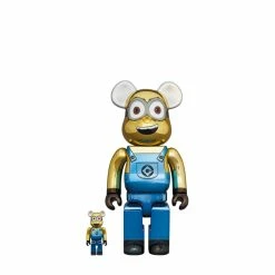 MEDICOM TOY BE@RBRICK DAVE CHROME VER. 100% & 400% SET