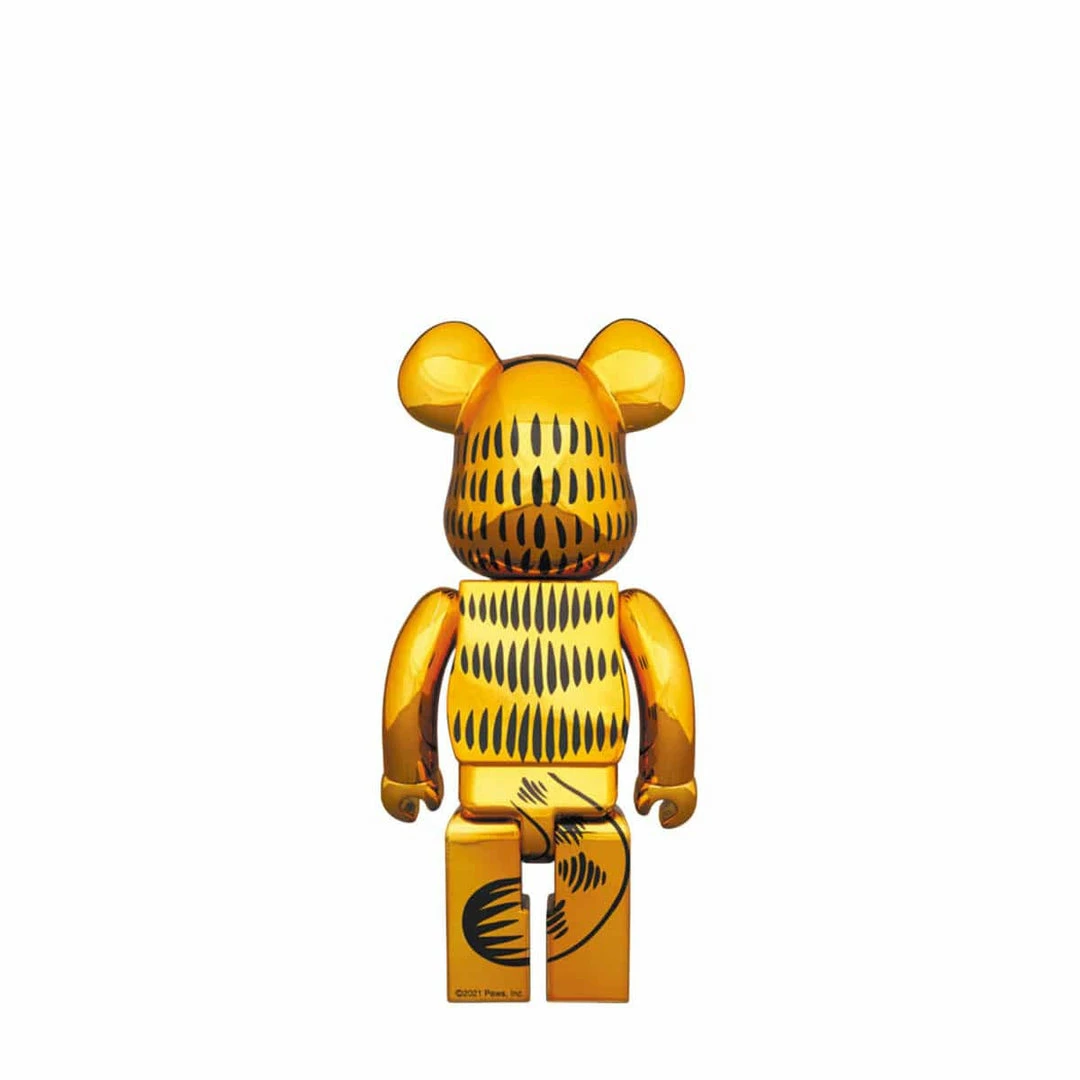 MEDICOM TOY Odds & Ends BE@RBRICK GARFIELD GOLD CHROME VER. 100% & 400%