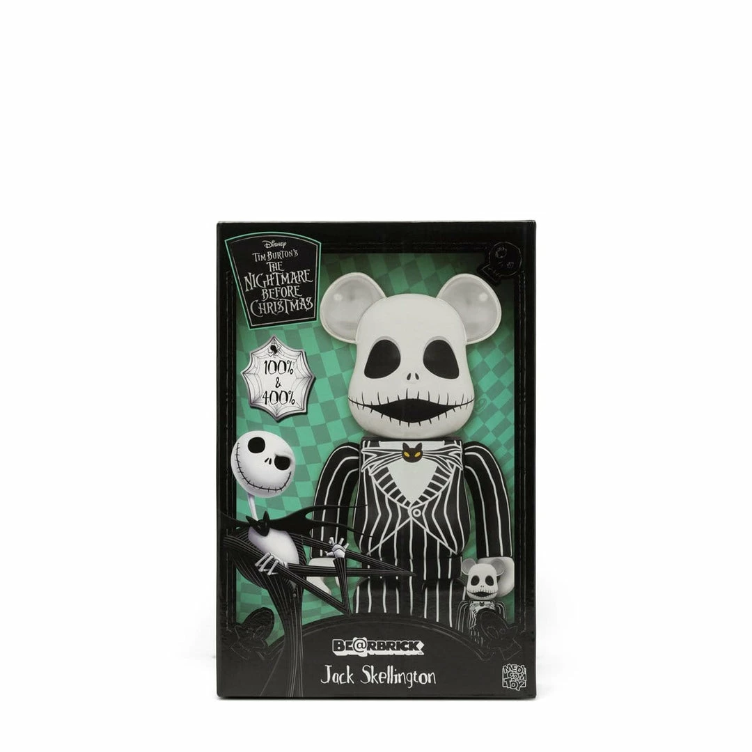 MEDICOM TOY BE@RBRICK JACK SKELLINGTON 2021 100% & 400% SET