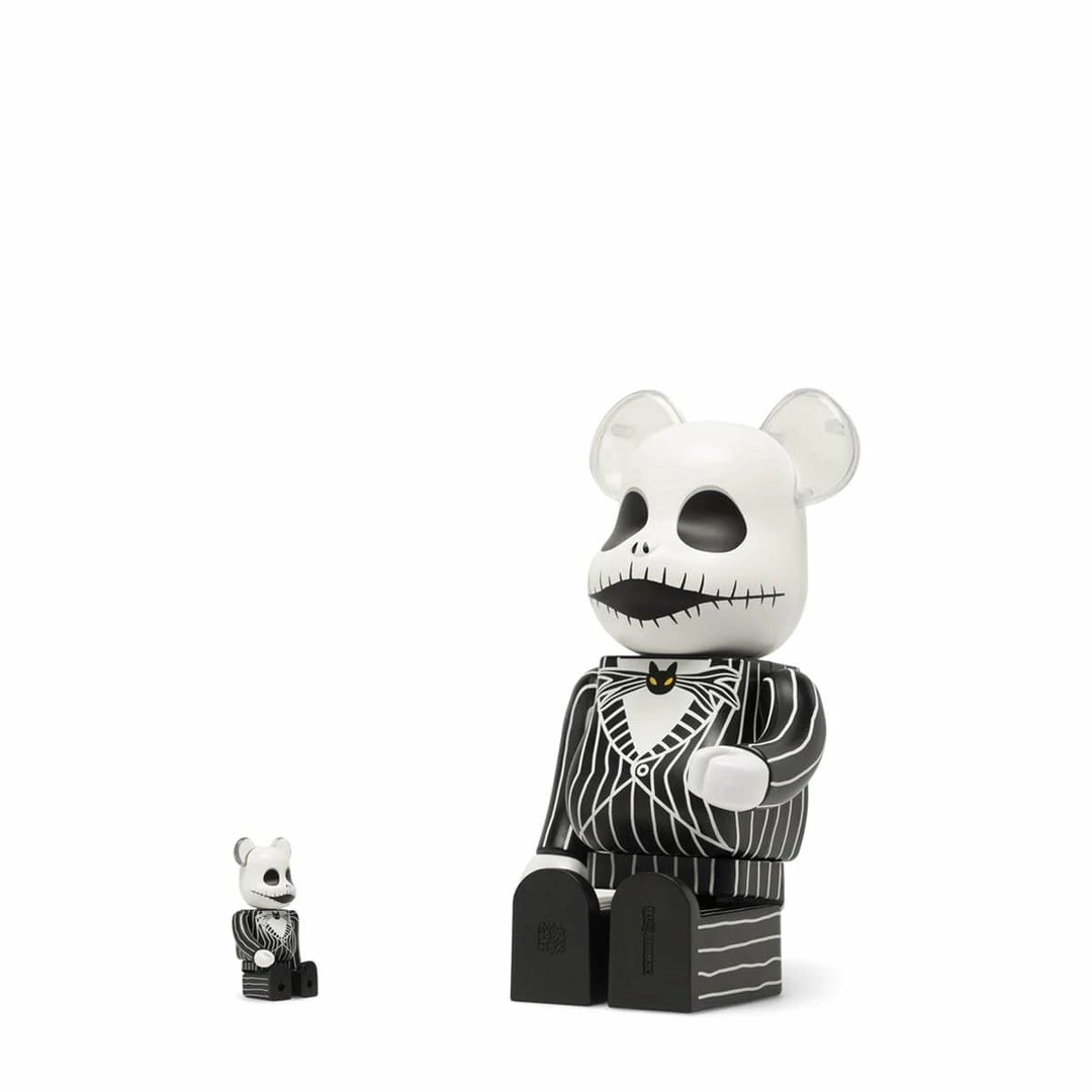 MEDICOM TOY BE@RBRICK JACK SKELLINGTON 2021 100% & 400% SET