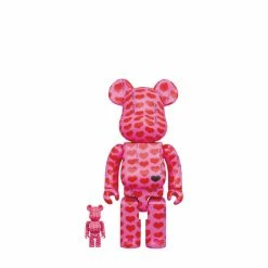 MEDICOM TOY BE@RBRICK PINK HEART 100% & 400% Odds & Ends