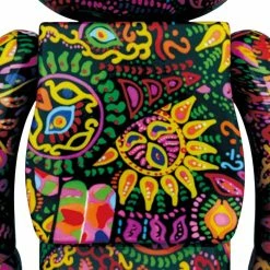 MEDICOM TOY Odds & Ends BE@RBRICK PSYCHEDELIC PAISLEY 1000%