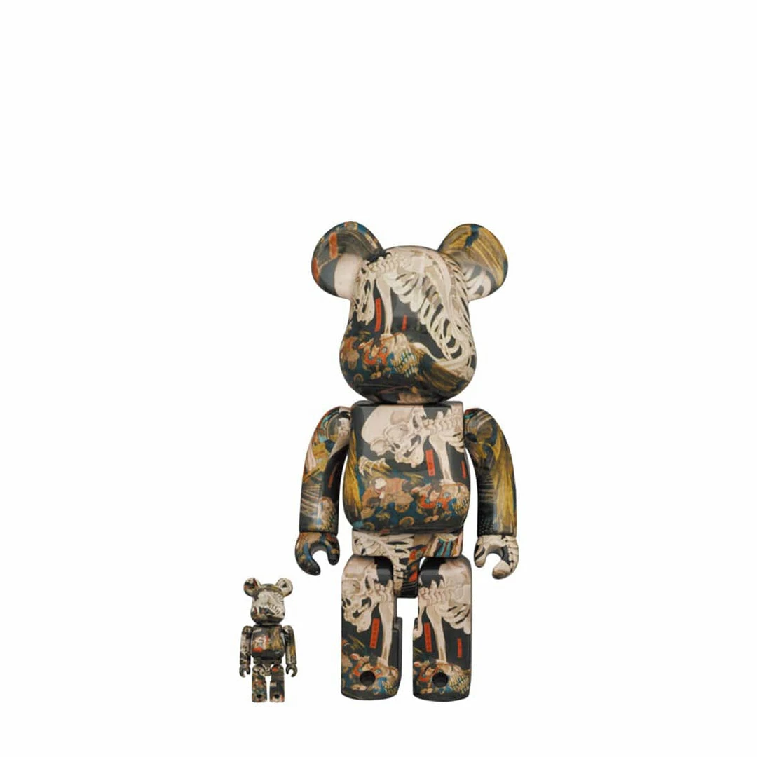 MEDICOM TOY Odds & Ends BE@RBRICK UTAGAWA KUNIYOSHI "THE HAUNTED OLD PALACE AT SOMA" 100% & 400%